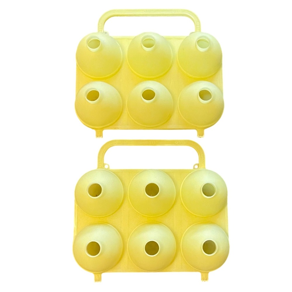 2 JELL-O Jello Jigglers Easter Egg Molds yellow Smooth Vintage Mold Spring‎